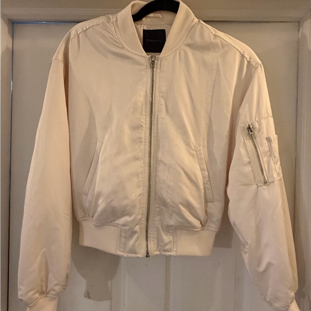 Dynamite Off-White Bomber Jacket - Clean